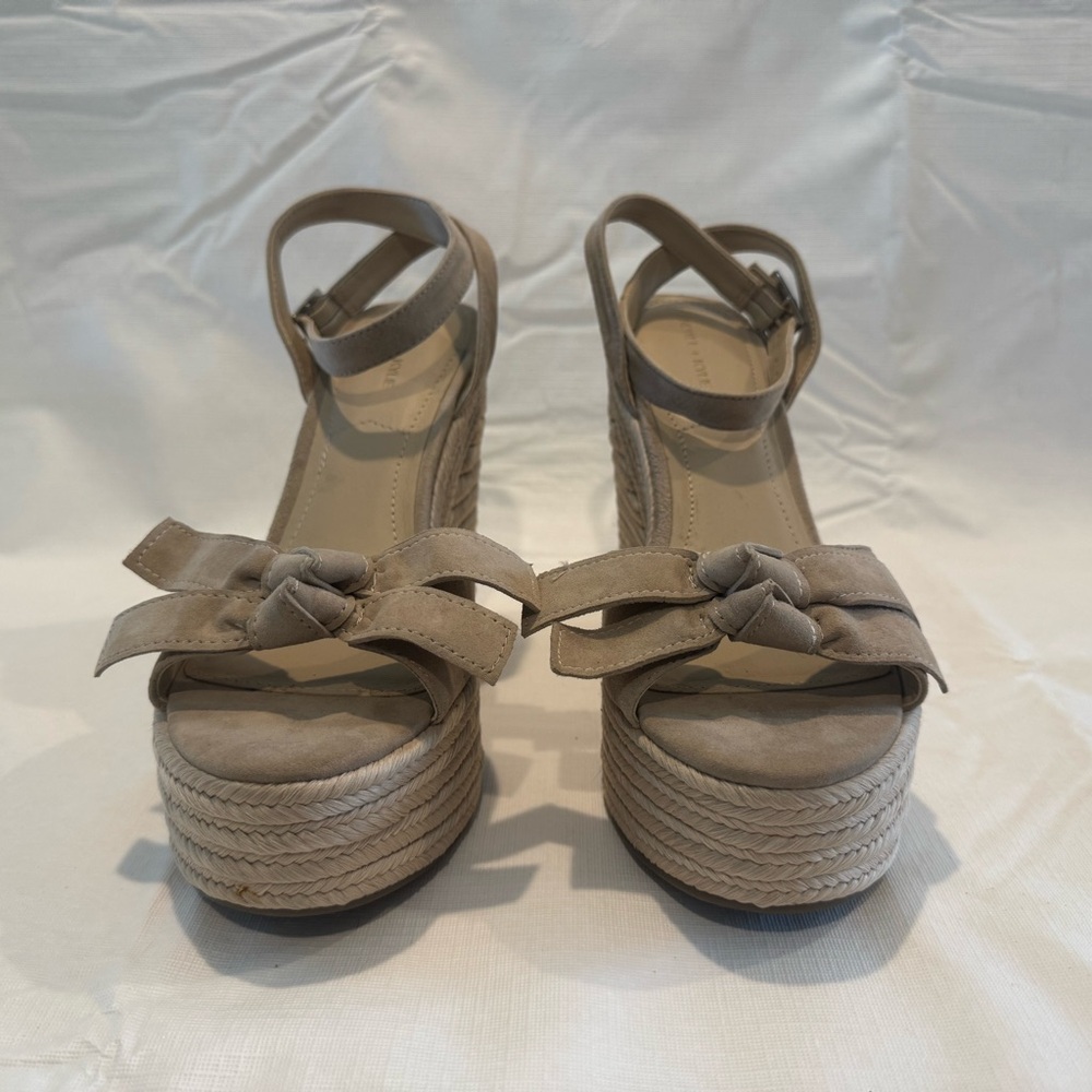 Kendall & Kylie Beige Espadrille Wedges